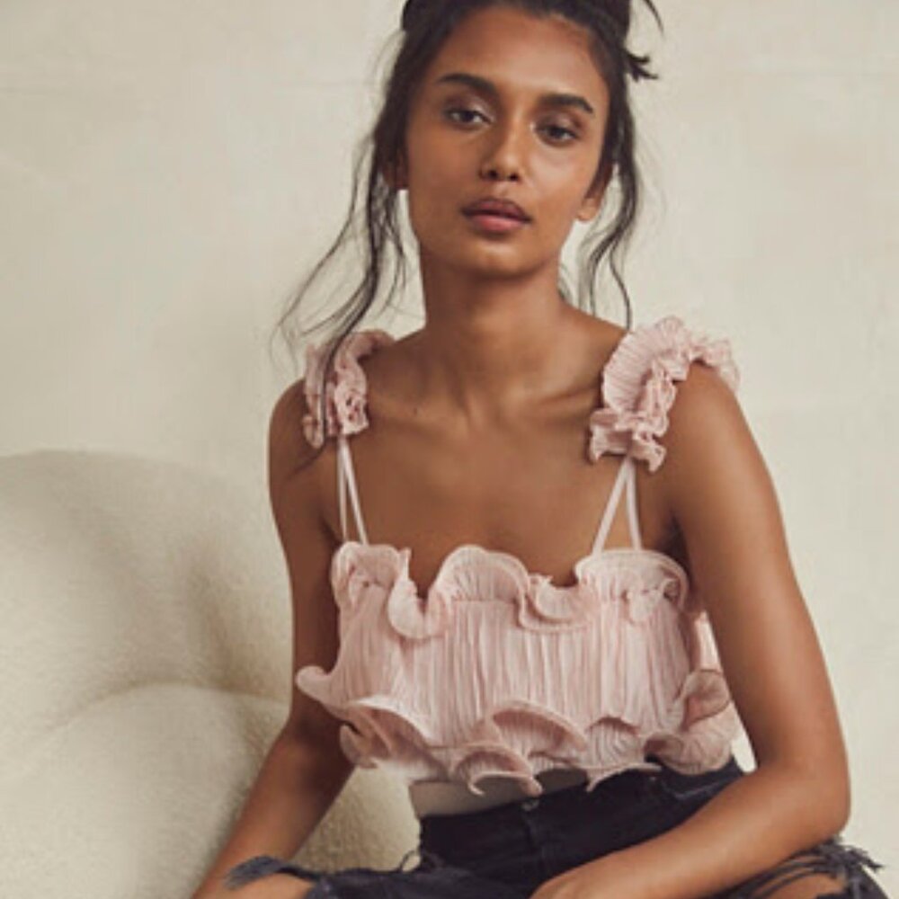 For The Frill Of It Bodysuit from FreePeople- Boho, girly super pretty - size XS